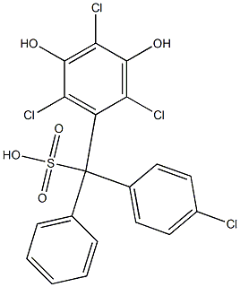 (4-Chlorophenyl)(2,4,6-trichloro-3,5-dihydroxyphenyl)phenylmethanesulfonic acid