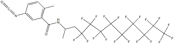 3-イソシアナト-6-メチル-N-[2-(ノナデカフルオロノニル)-1-メチルエチル]ベンズアミド 化学構造式