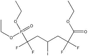 2,2,6,6-Tetrafluoro-4-iodo-6-(diethoxyphosphinyl)hexanoic acid ethyl ester,,结构式