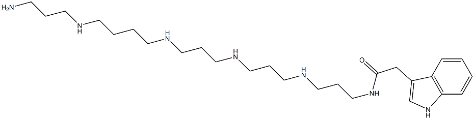 N-(20-Amino-4,8,12,17-tetraazaicosan-1-yl)-1H-indole-3-acetamide Structure