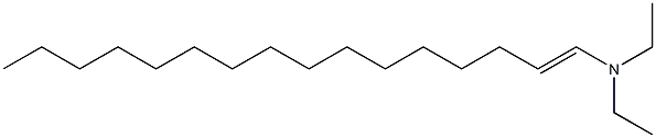 N,N-ジエチル-1-ヘキサデセン-1-アミン 化学構造式