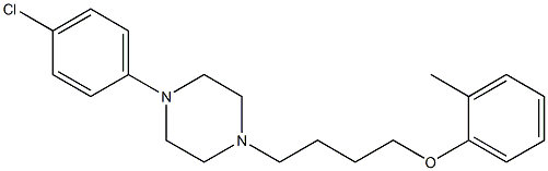 1-(4-Chlorophenyl)-4-[4-(o-tolyloxy)butyl]piperazine,,结构式