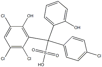 (4-Chlorophenyl)(2,3,5-trichloro-6-hydroxyphenyl)(2-hydroxyphenyl)methanesulfonic acid