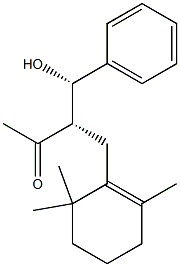 (3S,4S)-4-Hydroxy-4-phenyl-3-[(2,6,6-trimethyl-1-cyclohexenyl)methyl]-2-butanone Structure