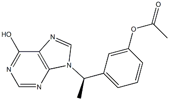 9-[(R)-1-(3-Acetyloxyphenyl)ethyl]-9H-purin-6-ol Struktur