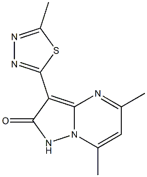  5,7-Dimethyl-3-(5-methyl-1,3,4-thiadiazol-2-yl)pyrazolo[1,5-a]pyrimidin-2(1H)-one