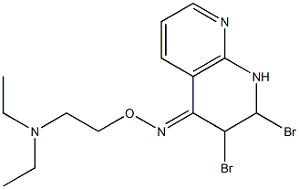 1,2,3,4-Tetrahydro-2-bromo-3-bromo-4-[[2-(diethylamino)ethoxy]imino]-1,8-naphthyridine