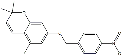 7-(4-Nitrobenzyloxy)-2,2,5-trimethyl-2H-1-benzopyran Struktur