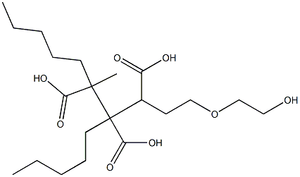 Butane-1,2,3-tricarboxylic acid 1-[2-(2-hydroxyethoxy)ethyl]2,3-dipentyl ester Structure