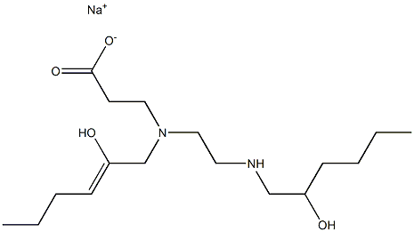 3-[N-(2-Hydroxy-2-hexenyl)-N-[2-(2-hydroxyhexylamino)ethyl]amino]propionic acid sodium salt Structure