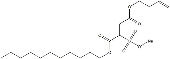 2-(Sodiosulfo)succinic acid 1-undecyl 4-(3-butenyl) ester Structure