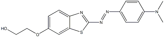 2-[[2-[(4-Dimethylaminophenyl)azo]benzothiazol-6-yl]oxy]ethanol Struktur
