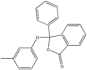 3-Phenyl-3-(3-methylphenoxy)isobenzofuran-1(3H)-one Struktur