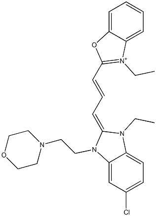 2-[3-[[5-Chloro-1-ethyl-1,3-dihydro-3-(2-morpholinoethyl)-2H-benzimidazol]-2-ylidene]-1-propenyl]-3-ethylbenzoxazolium