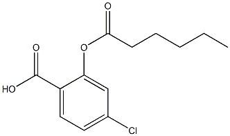 2-Hexanoyloxy-4-chlorobenzoic acid 结构式