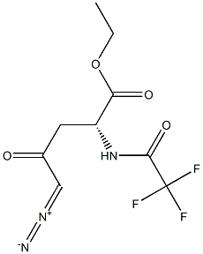 [R,(-)]-5-Diazo-2-[(2,2,2-trifluoroacetyl)amino]levulinic acid ethyl ester Structure