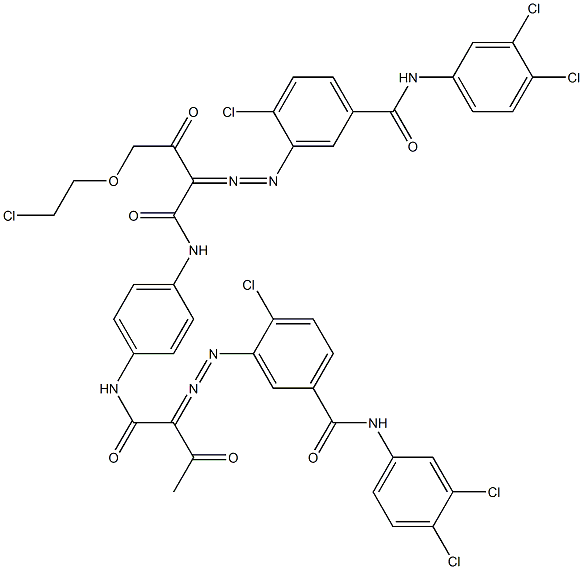 3,3'-[2-[(2-Chloroethyl)oxy]-1,4-phenylenebis[iminocarbonyl(acetylmethylene)azo]]bis[N-(3,4-dichlorophenyl)-4-chlorobenzamide]