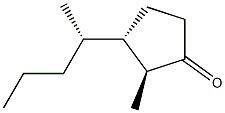 (2S,3S)-2-Methyl-3-[(1S)-1-methylbutyl]cyclopentanone,,结构式