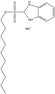 2-Decyl-2,3-dihydro-1H-benzimidazole-2-sulfonic acid sodium salt,,结构式