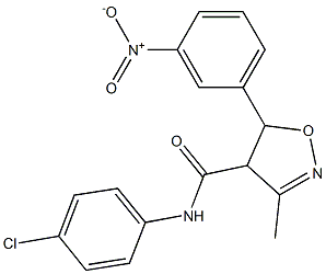  4-[N-(4-Chlorophenyl)carbamoyl]-5-(3-nitrophenyl)-3-methyl-4,5-dihydroisoxazole