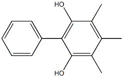 2-Phenyl-4,5,6-trimethylbenzene-1,3-diol,,结构式