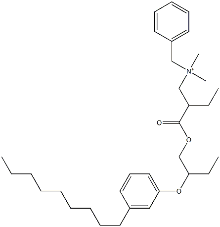 N,N-Dimethyl-N-benzyl-N-[2-[[2-(3-nonylphenyloxy)butyl]oxycarbonyl]butyl]aminium Structure