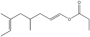 Propionic acid 4,6-dimethyl-1,6-octadienyl ester 结构式