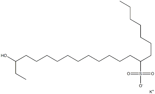 20-Hydroxydocosane-8-sulfonic acid potassium salt,,结构式