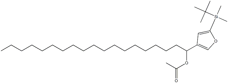 Acetic acid 1-[5-(tert-butyldimethylsilyl)-3-furyl]nonadecyl ester Structure
