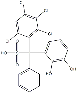 (2,4,5,6-Tetrachlorophenyl)(2,3-dihydroxyphenyl)phenylmethanesulfonic acid Structure