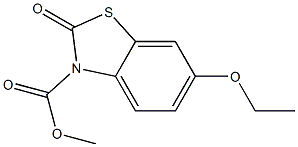 6-Ethoxy-2,3-dihydro-2-oxobenzothiazole-3-carboxylic acid methyl ester Structure