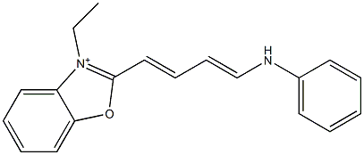 3-Ethyl-2-[4-(phenylamino)-1,3-butadienyl]benzoxazol-3-ium Structure