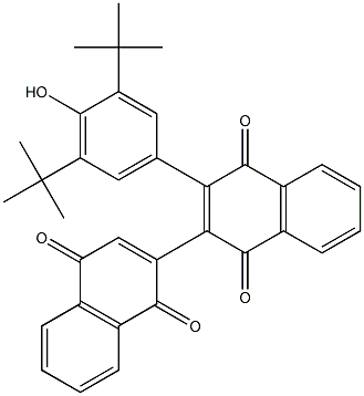 3-(3,5-Di-tert-butyl-4-hydroxyphenyl)-2,2'-bi(1,4-naphthoquinone),,结构式