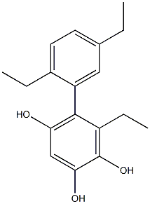 6-Ethyl-5-(2,5-diethylphenyl)benzene-1,2,4-triol 结构式