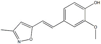 4-[(E)-2-(3-Methyl-5-isoxazolyl)ethenyl]-2-methoxyphenol|
