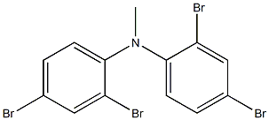 メチルビス(2,4-ジブロモフェニル)アミン 化学構造式
