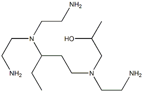 1-[N-(2-アミノエチル)-N-[3-[ビス(2-アミノエチル)アミノ]ペンチル]アミノ]-2-プロパノール 化学構造式