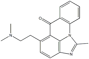 5-(2-ジメチルアミノエチル)-1-メチル-6H-2,10b-ジアザアセアントリレン-6-オン 化学構造式