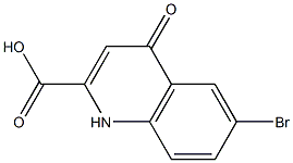 6-Bromo-1,4-dihydro-4-oxoquinoline-2-carboxylic acid,,结构式
