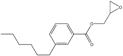 3-Hexylbenzoic acid glycidyl ester Struktur