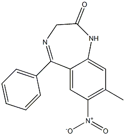  1,3-Dihydro-7-nitro-8-methyl-5-(phenyl)-2H-1,4-benzodiazepin-2-one