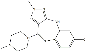 2-Methyl-4-(4-methylpiperazin-1-yl)-8-chloro-2,10-dihydropyrazolo[3,4-b][1,5]benzodiazepine