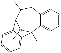 6-メチル-N-メチル-12-メチル-5,6,7,12-テトラヒドロジベンゾ[a,d]シクロオクテン-5,12-イミン 化学構造式