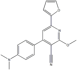 2-Methoxy-4-(4-dimethylaminophenyl)-6-(2-furanyl)pyridine-3-carbonitrile,,结构式