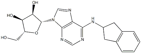 N-[[2,3-Dihydro-1H-inden]-2-yl]adenosine Structure