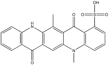 5,7,12,14-Tetrahydro-5,13-dimethyl-7,14-dioxoquino[2,3-b]acridine-1-sulfonic acid Structure