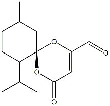 (6R)-7-Isopropyl-10-methyl-2-formyl-1,5-dioxaspiro[5.5]undec-2-en-4-one Struktur