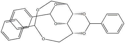 1-O,6-O:2-O,4-O:3-O,5-O-Tribenzylidene-L-glucitol Struktur