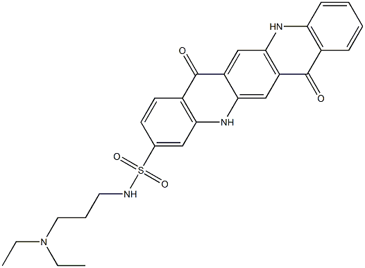 N-[3-(Diethylamino)propyl]-5,7,12,14-tetrahydro-7,14-dioxoquino[2,3-b]acridine-3-sulfonamide Structure