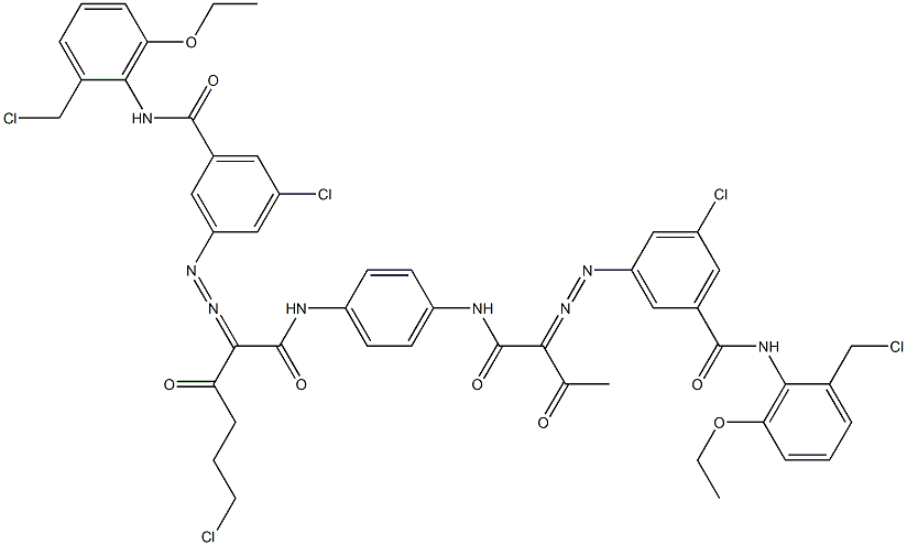 3,3'-[2-(2-Chloroethyl)-1,4-phenylenebis[iminocarbonyl(acetylmethylene)azo]]bis[N-[2-(chloromethyl)-6-ethoxyphenyl]-5-chlorobenzamide]